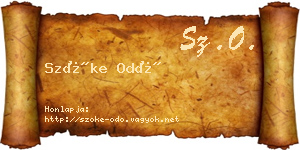 Szőke Odó névjegykártya